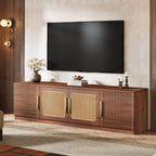 70.9" Mid Century Modern TV Stand with 6-Tier Storage Shelf