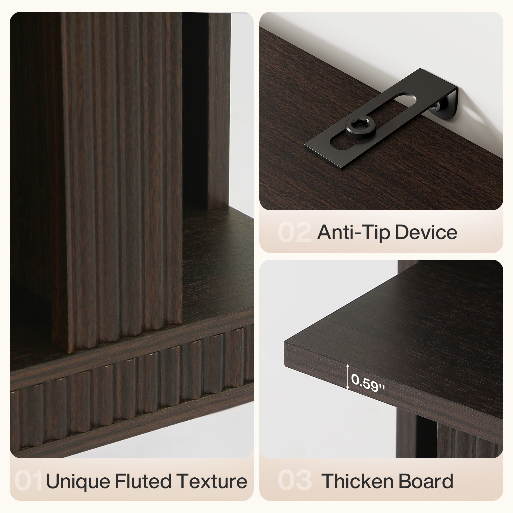 70" Bookshelf, 5-Tier Modern Bookcase with Open Display Shelves