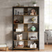71" Bookshelf, Industrial Bookcase Etagere Display Shelf Tribesigns