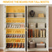 71" Shoe Cabinet, 8 - tier Shoe Storage Racks With Adjustable Shelves Tribesigns