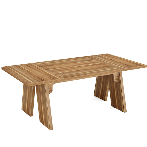 71" Wood Dining Table, Farmhouse Kitchen Table for 6 People Tribesigns