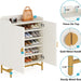 Tribesigns Shoe Cabinet, Slim Shoe Organizer with Doors and Adjustable Shelves Tribesigns