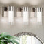 3-Light Light Fixtures, Modern Bathroom Wall Lights Vanity Lights with Clear Glass Shades