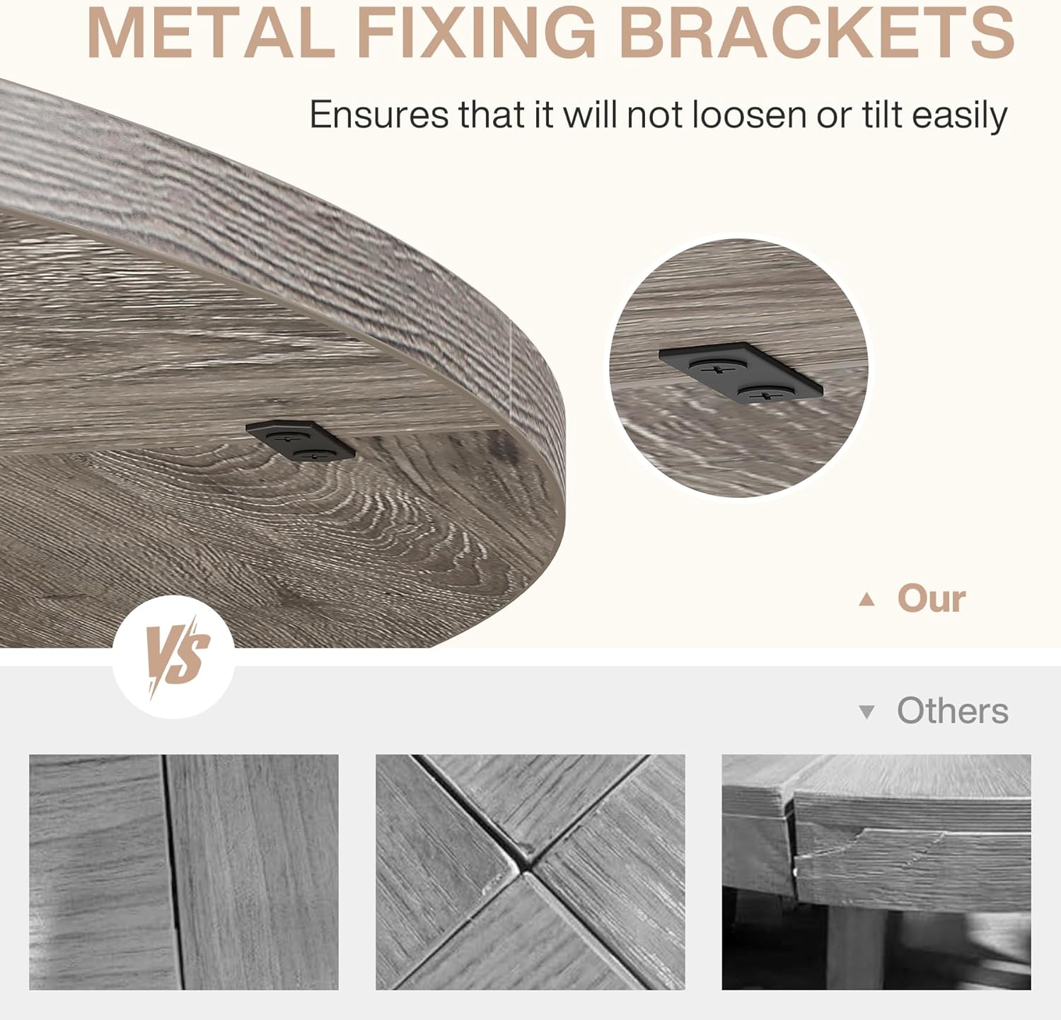 Tribesigns 47-Inch Round Conference Table for 4-6 People, Wooden Base and Thickened Top