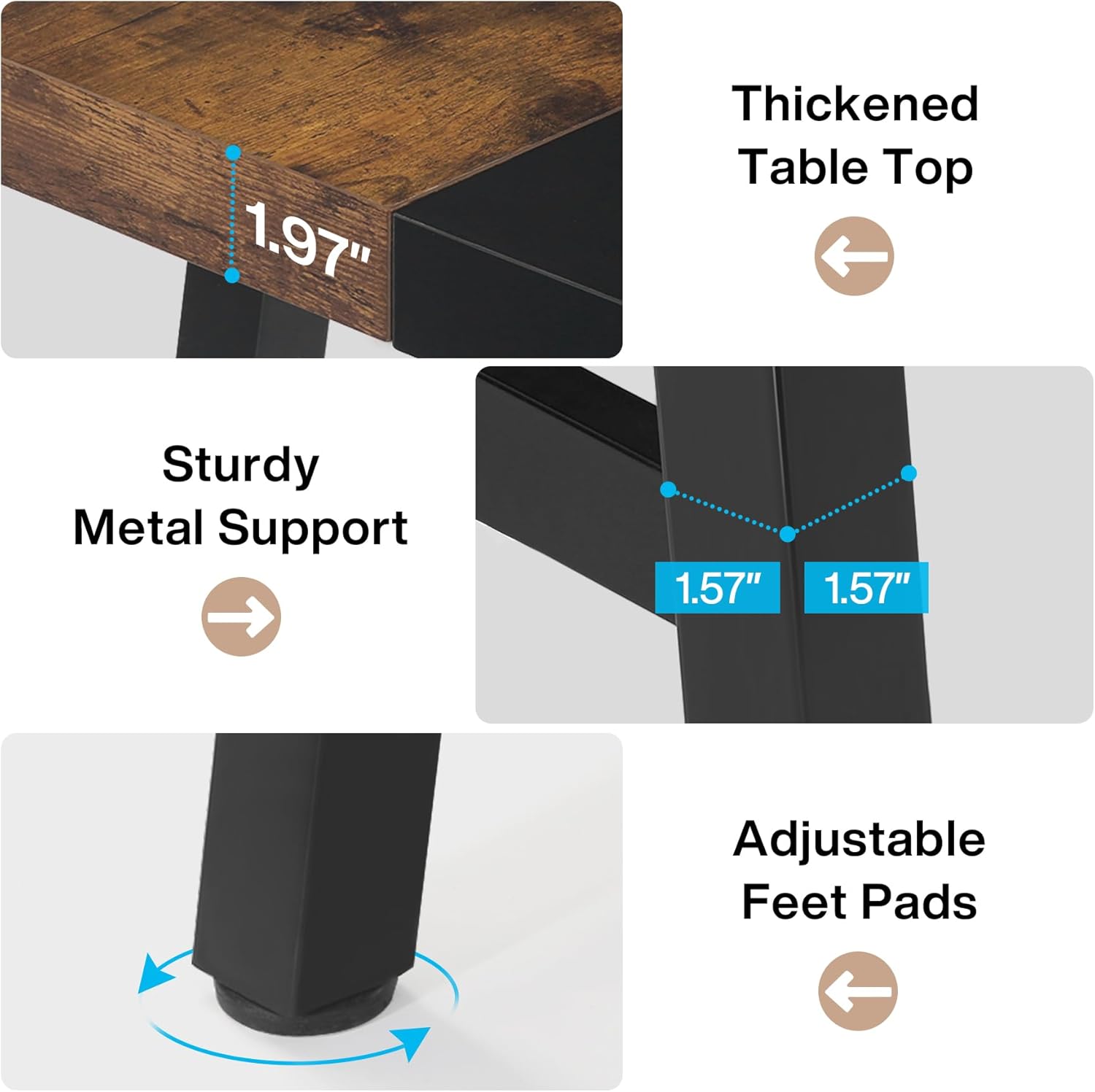 6FT Modern Executive Desk, 70.8” Large Conference & Computer Table for Meetings