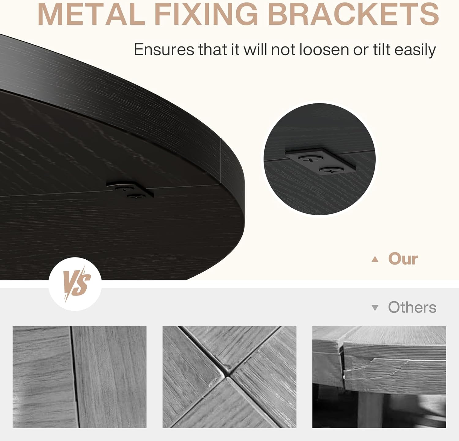 Tribesigns 47-Inch Round Conference Table for 4-6 People, Wooden Base and Thickened Top