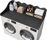 2-Tier Washer Dryer Countertop with Shelf, Wave Edge Laundry Topper for Laundry Room Organization 3