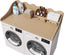 2-Tier Washer Dryer Countertop with Shelf, Wave Edge Laundry Topper for Laundry Room Organization