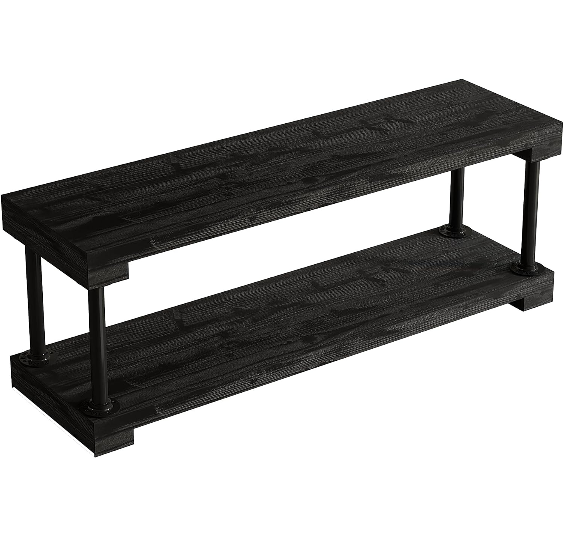 Tribesigns 63-Inch Solid Wood TV Stand, Vintage Media Console Table with Storage