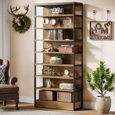 71" Bookshelf, 8-Tier Etagere Bookcase with Open Storage Organizer Shelving 3