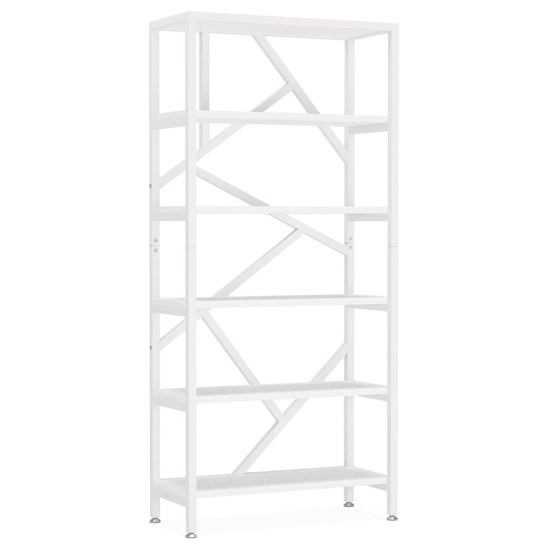 Tribesigns Bookshelf, 71" Industrial Etagere Bookcase 6 Shelf Display Rack Tribesigns