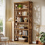 71" Wooden Bookshelf, 6-Tier Freestanding Bookcase Display Shelves