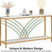70.9" Console Table, Faux Marble Entryway Table with 2 Tier Storage Shelf Tribesigns