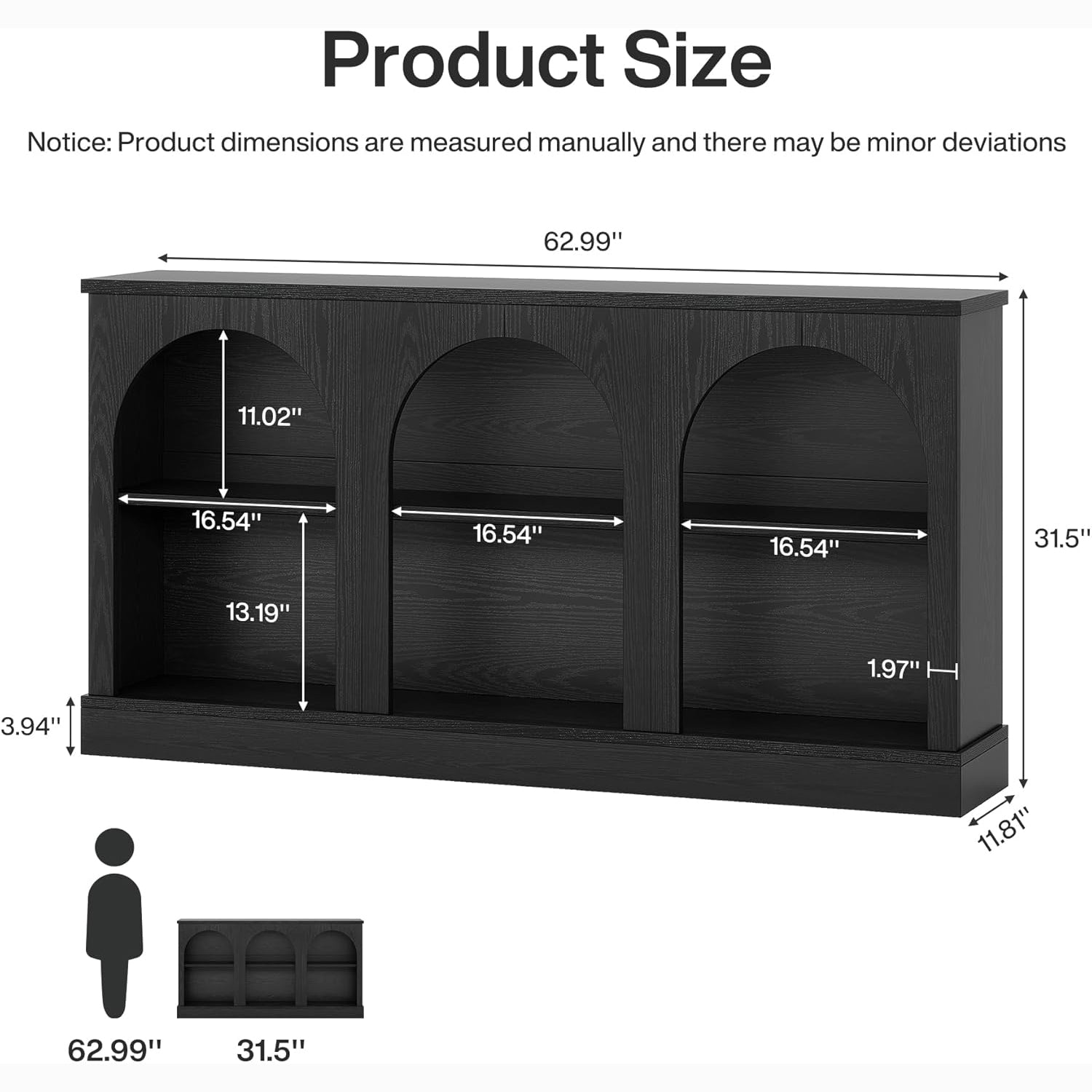 62.99“ Farmhouse TV Stand with Storage Cabinets, Media Console for Up to 65-Inch TV