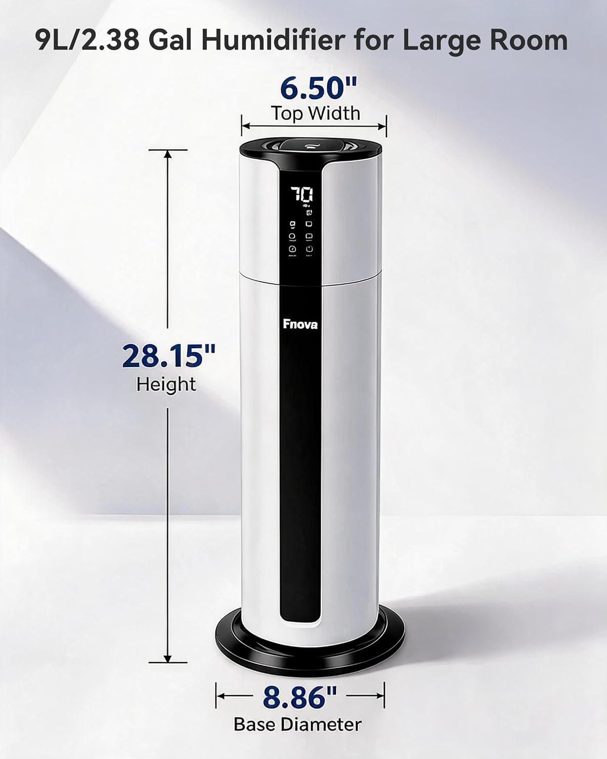 9L/2.38Gal Humidifiers For Large Room, Quiet Whole House Large Humidifier, Top Fill, Cover Up To 600ft²