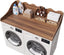 2-Tier Washer Dryer Countertop with Shelf, Wave Edge Laundry Topper for Laundry Room Organization