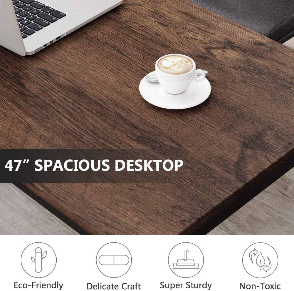 47" Vintage Computer Desk, Modern Simple Home Office Desk, Writing Table, Study Room