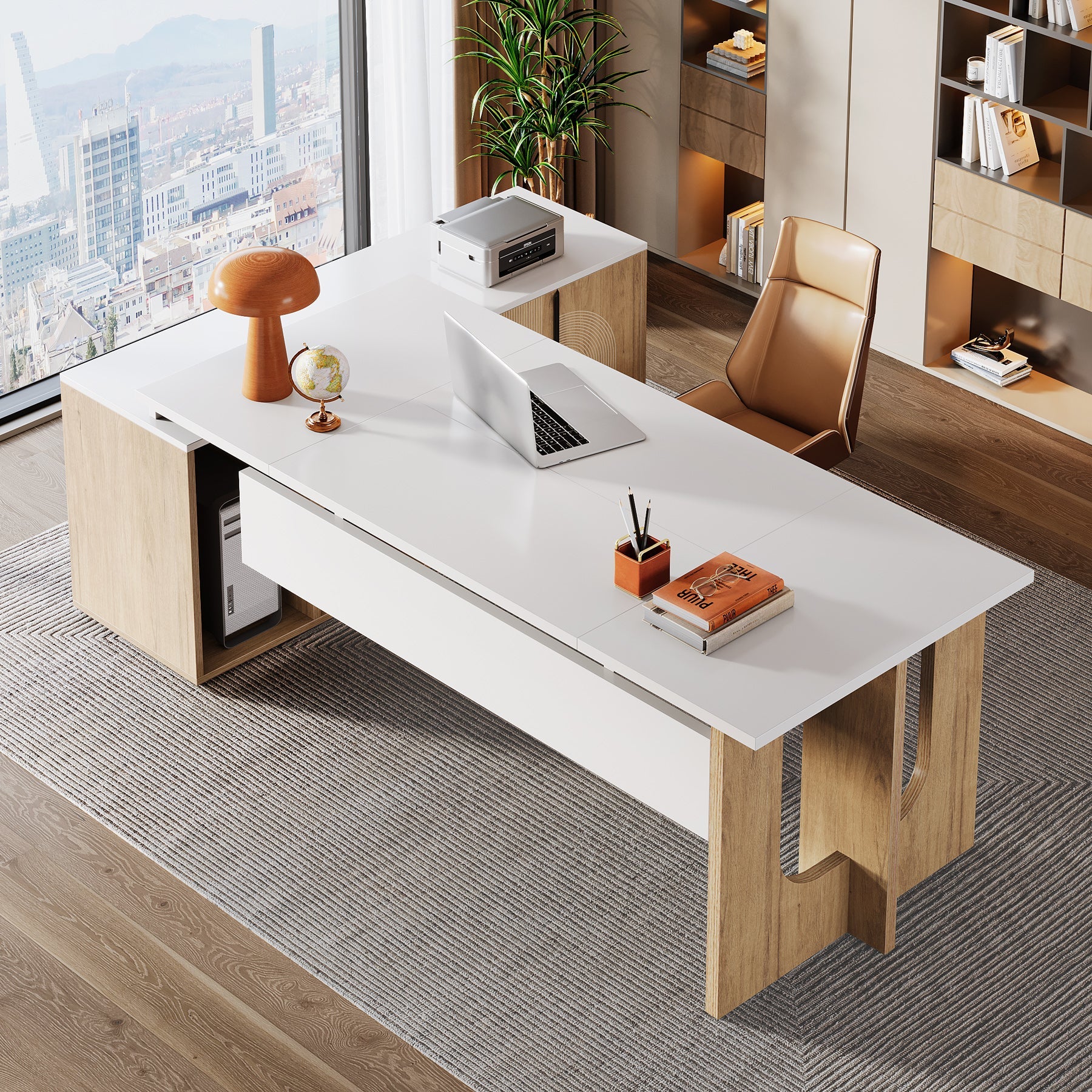 Tribesigns 74.8 Inch Executive Desk, Large Office Rwanda