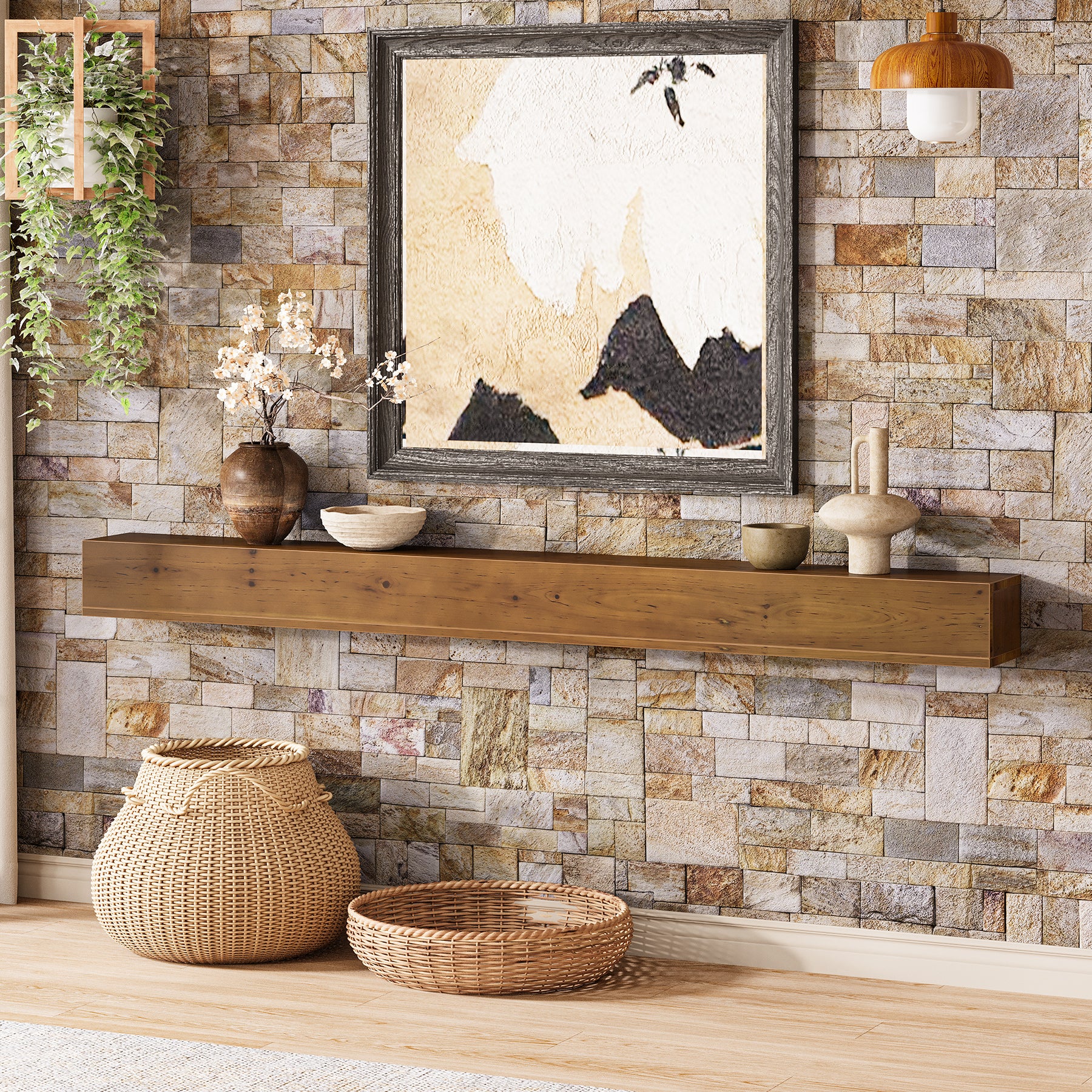74.8" Fireplace Mantel Shelf - Thumbnail 4