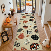 Multiple Sizes Fall Pumpkin Area Rug, Rectangular Washable Non-Slip Halloween Farmhouse Runner Rug 3