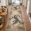 Vintage Alligator Print Area Rug, Washable Non-Slip Soft Low-Pile Carpet, Bedroom Living Room Kids