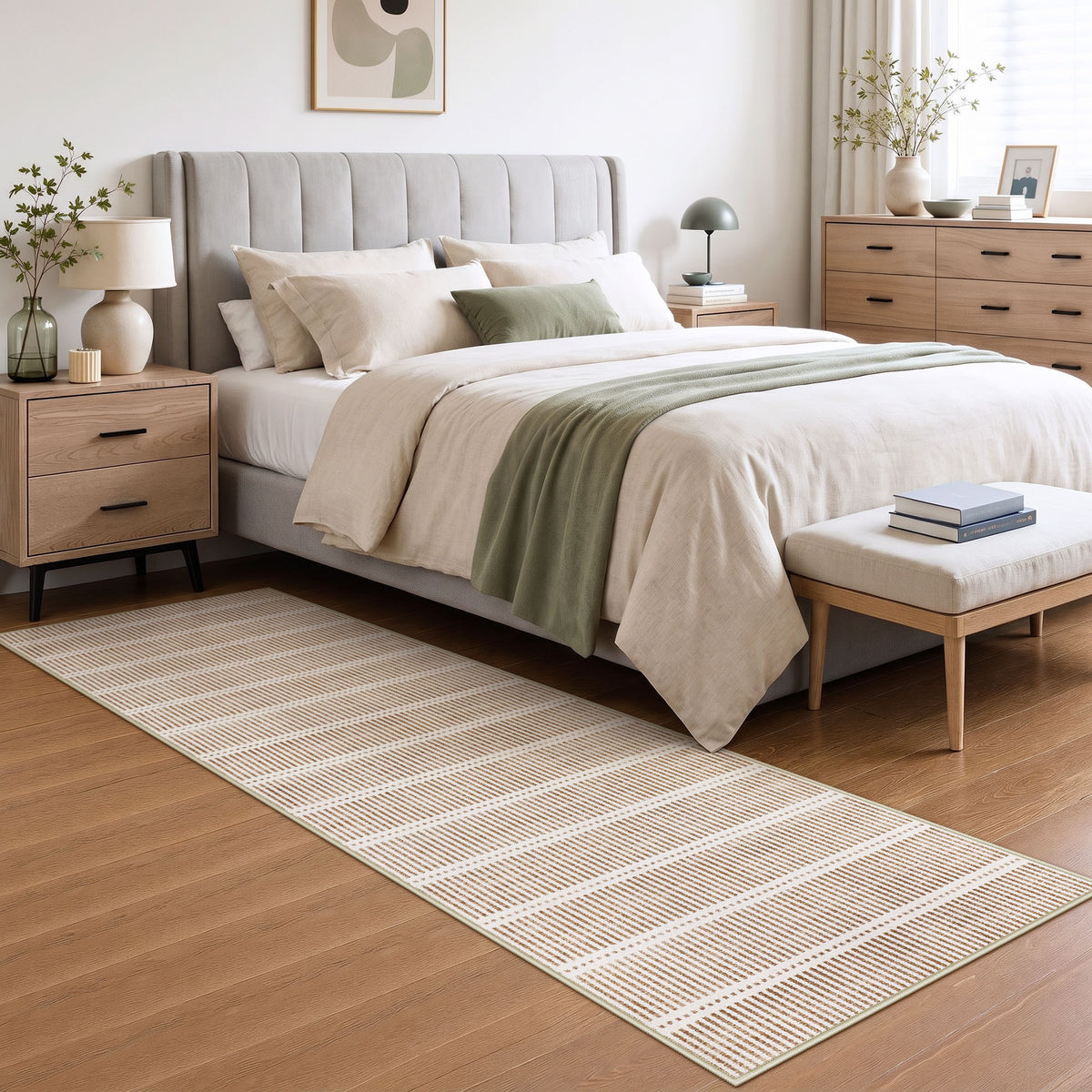 Minimalist Washable Runner Rug - Non-Slip Ultra Thin Carpet for Kitchen Hallway