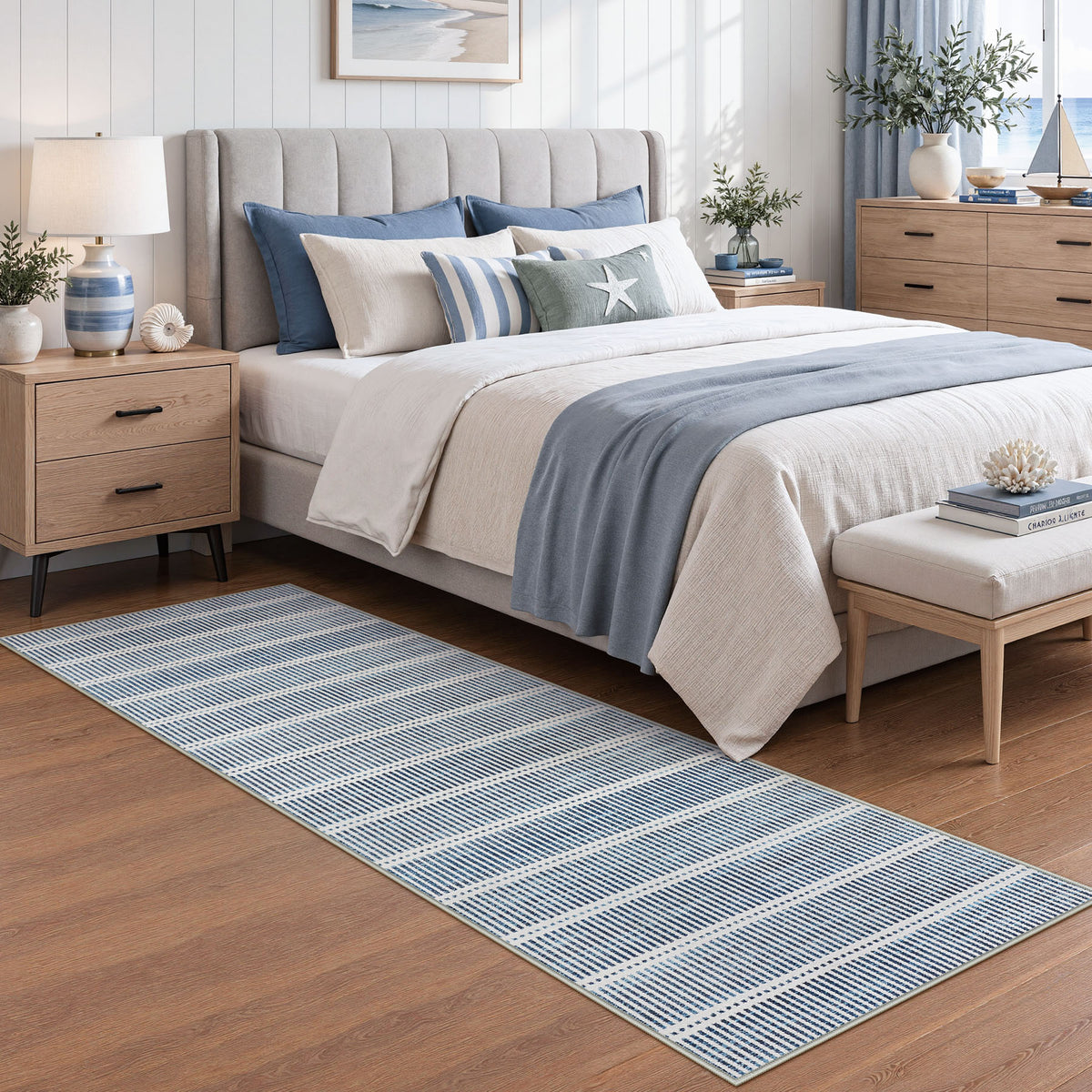 Minimalist Washable Runner Rug - Non-Slip Ultra Thin Carpet for Kitchen Hallway