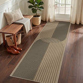 Boho Jute Washable Area Rug, Non-Slip Neutral Abstract, Indoor Outdoor Entryway Kitchen Patio Rug 3