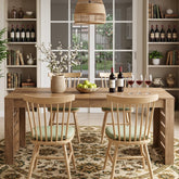 79" Farmhouse Dining Table Seats 8, Extra Long Rustic Kitchen Table, Dining Room 3