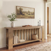 78" Extra Long Console Table with Storage Shelves, Hallway Living Room 3