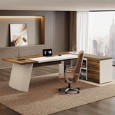 78.7" Executive Desk, Modern L-Shaped Office Desk with 55.1" Storage Cabinet 3