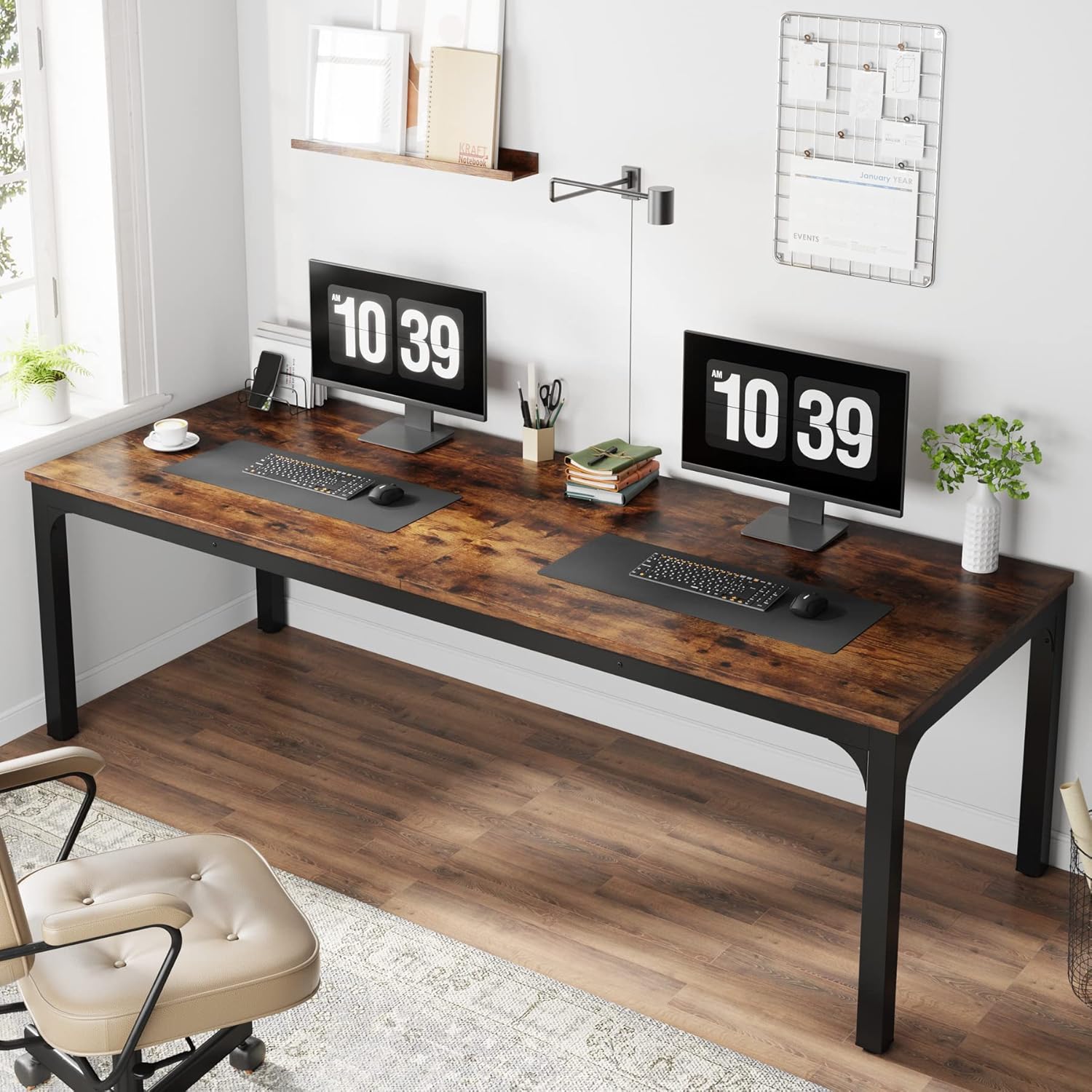 78.7" Extra Long Computer Desk, Rectangle Executive Desk Conference Table