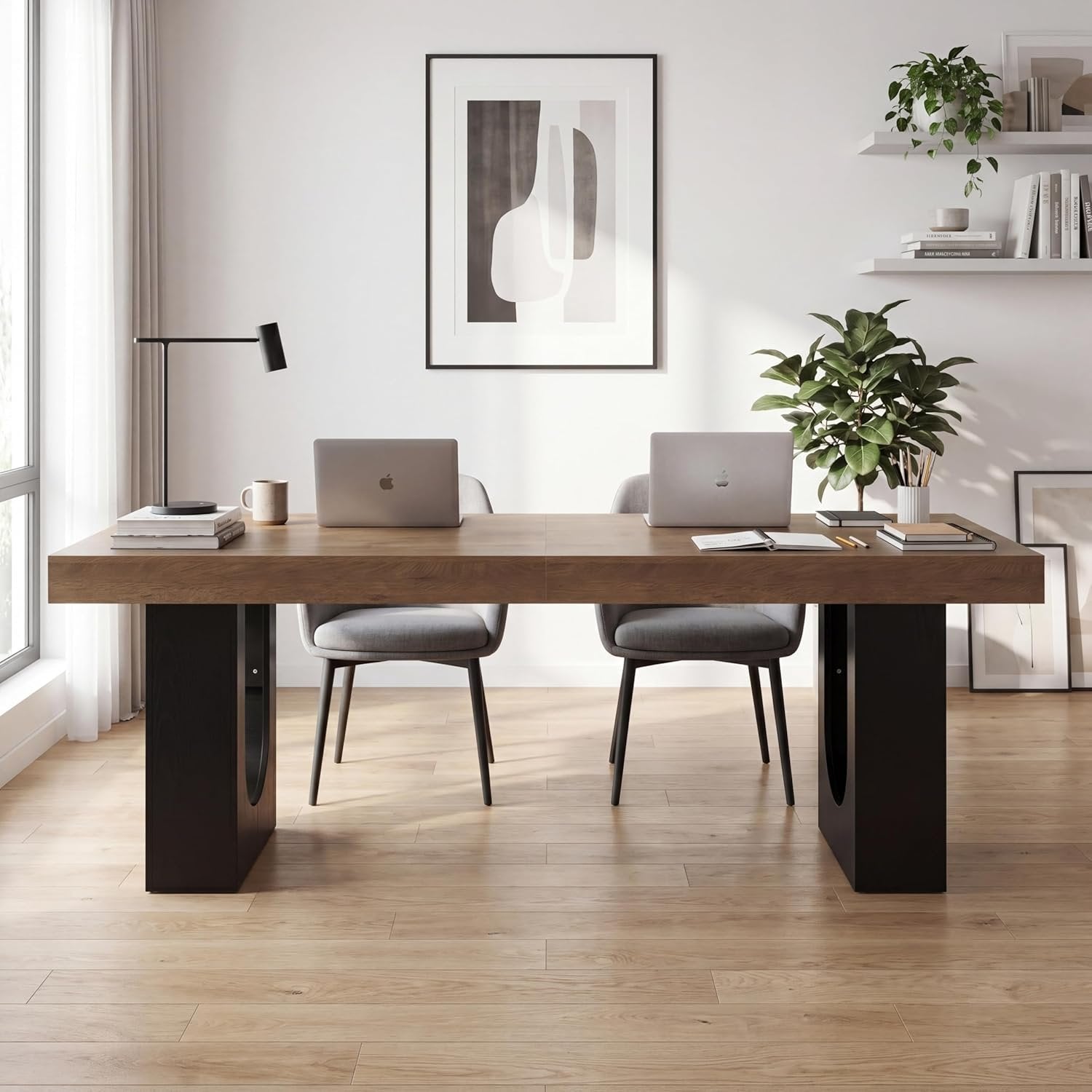 78.7" Extra Long Double Computer Desk, Modern Executive Desks for Home Office
