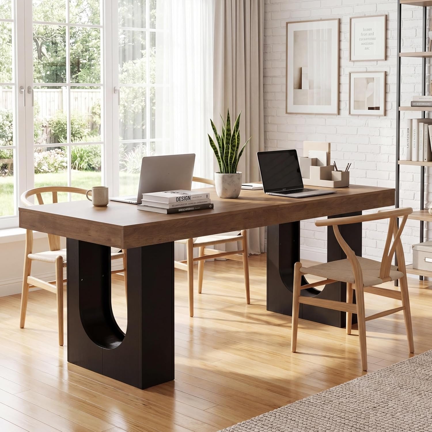 78.7" Extra Long Double Computer Desk, Modern Executive Desks for Home Office