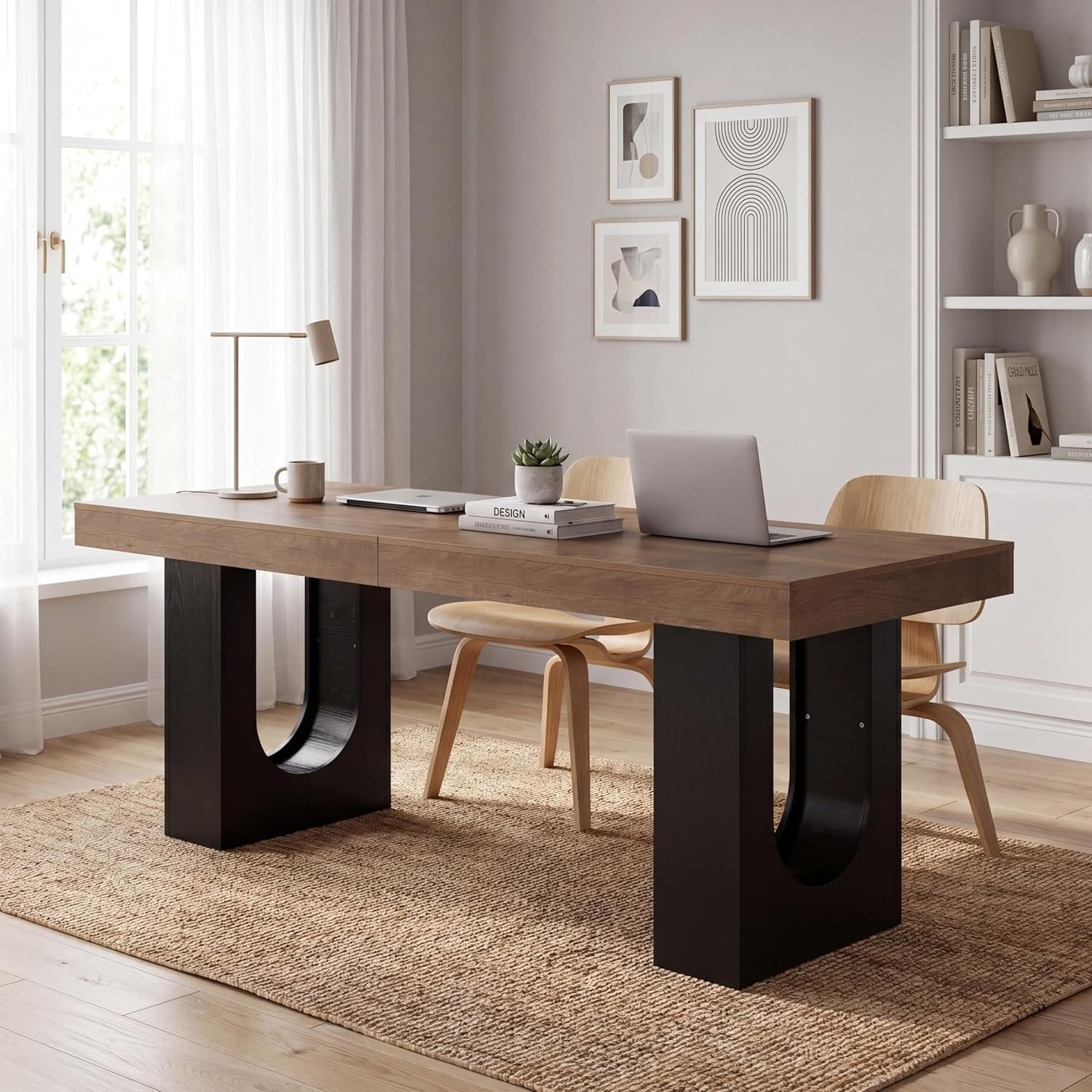 78.7" Extra Long Double Computer Desk, Modern Executive Desks for Home Office