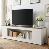 78.9" TV Stand for TVs up to 85", Media Console with 2 Storage Cabinets and Open Shelf 3