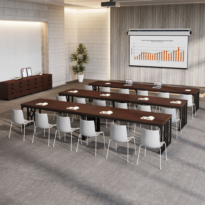 78.7" Conference Table, Large Meeting Room Table for 6 - 8 People with File Cabinet Tribesigns