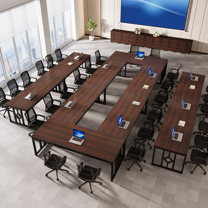 78.7" Conference Table, Large Meeting Room Table for 6 - 8 People with File Cabinet Tribesigns