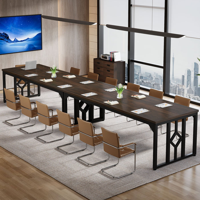 78.7" Conference Table, Large Meeting Room Table for 6 - 8 People with File Cabinet Tribesigns