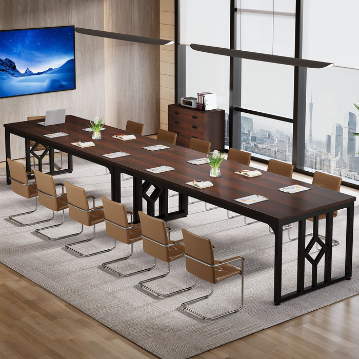 78.7" Conference Table, Large Meeting Room Table for 6 - 8 People with File Cabinet Tribesigns