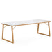 78.7" Dining Table, Rectangle Kitchen Table with Faux Marble Tabletop for 8 Tribesigns