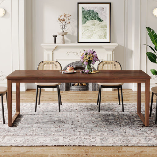 78.7 - Inch Dining Table, Modern Rectangular Kitchen Table for 6 - 8 Tribesigns
