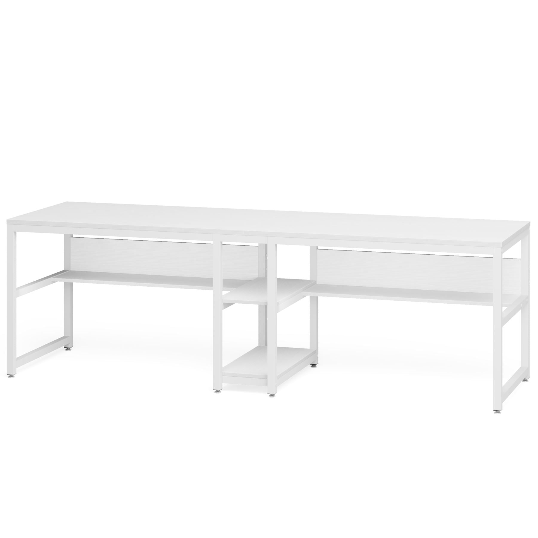 78.7" Two Person Desk with Bookshelf - Thumbnail 5