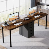 78.7" Two Person Desk, Long Computer Desk with 5 Drawers Tribesigns 3