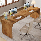 78.7" Two Person Desk, Wood Long Computer Desk Double Desk Tribesigns