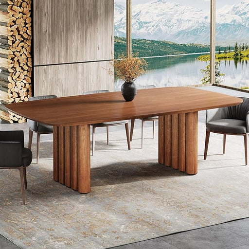 78.7" Wood Dining Table, Modern Kitchen Table with Solid Legs for 8 - 10 Tribesigns