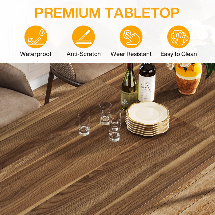 78.74" Dining Table, Rectangular Kitchen Table for 8 - 10 People Tribesigns
