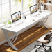 78.74" Two Person Desk Industrial Double Computer Desk with Metal Frame Tribesigns