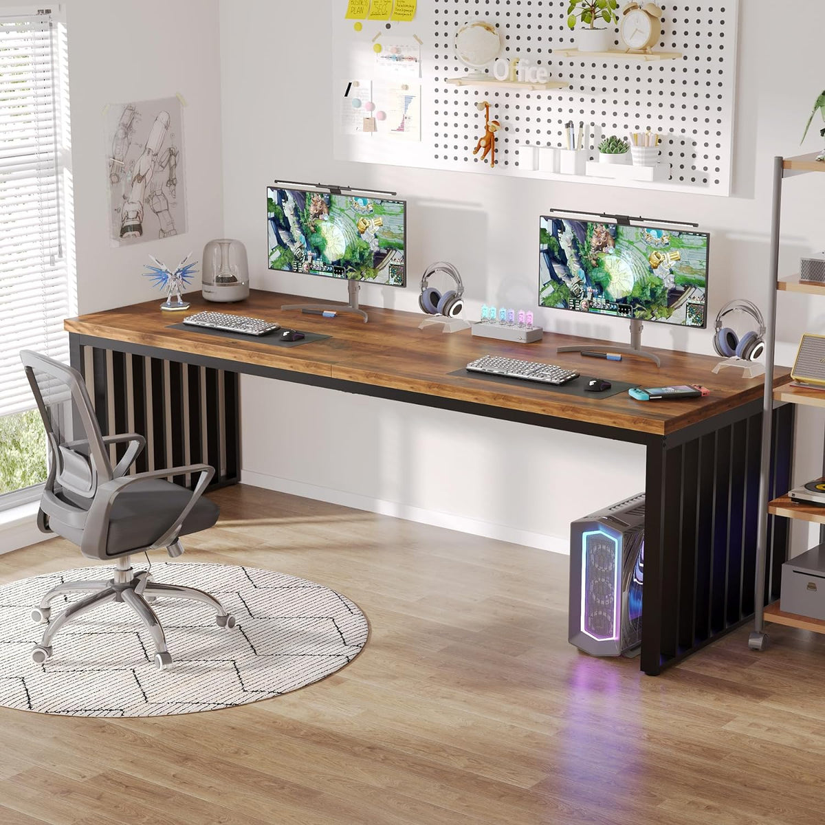 Tribesigns 78.74" Two Person Desk Executive Desk Double Computer Desk ...