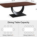 79" Sintered Stone Dining Table with Stainless Steel Pedestal for 8 people Tribesigns